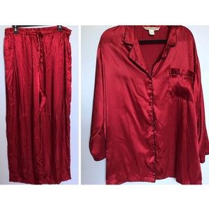 Red/Black Pinstriped Pajama Set x Lane Bryant